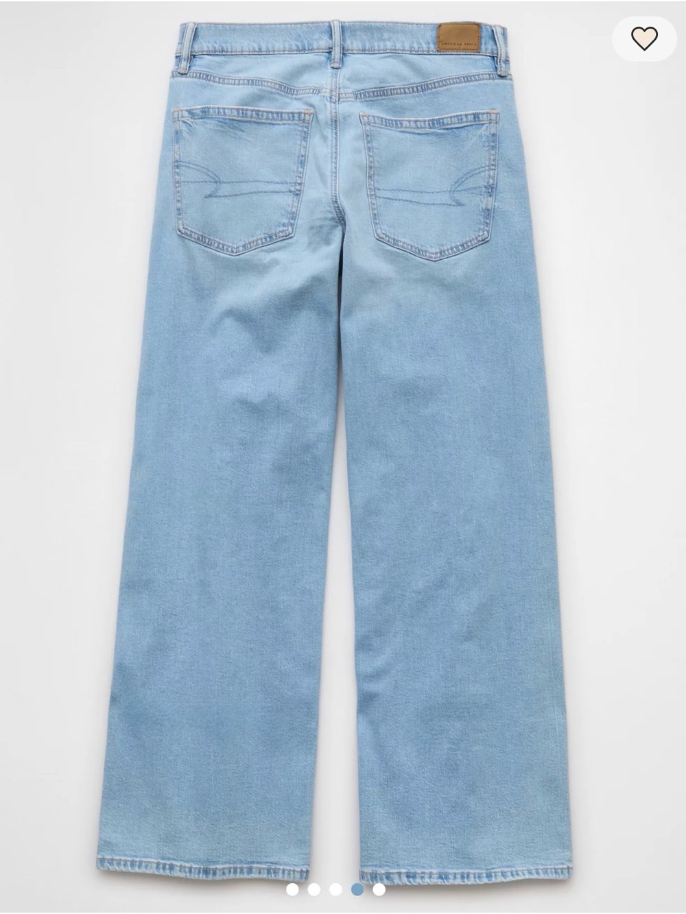 American Eagle Outfitters Low Rise Extra Wide Leg Light Blue Jeans - Picture 4 of 6